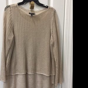 Eileen Fisher Sweater-Mesh Camisole Set- Med